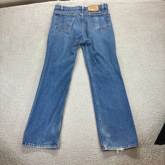 Levi's Jeans Mens 34x31 Blue Denim Regular Fit Straight Flat Front Faded Preppy - Picture 2 of 8